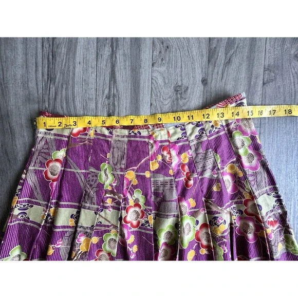 Rebe Layered Floral Skirt Size S Boho Lace Tulle Hem Pleated Statement Unique - Picture 8 of 11